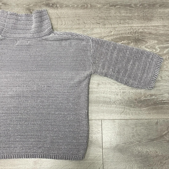 Liz Claiborne Chenille Cowl Neck Sweater Gray M - Picture 14 of 15